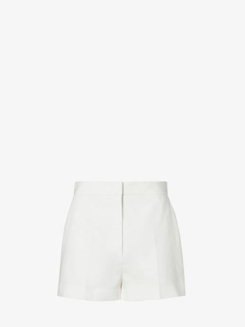 FENDI Shorts White cotton and linen shorts