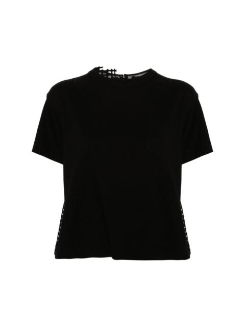 pleated cotton T-shirt