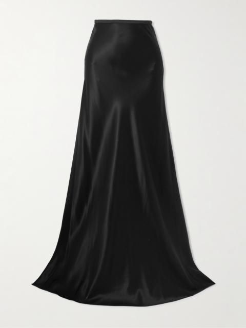 SAINT LAURENT Silk-satin Maxi Skirt
