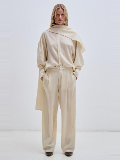 DARKPARK Phebe Cashmere-Wool Wide-Leg Pants white