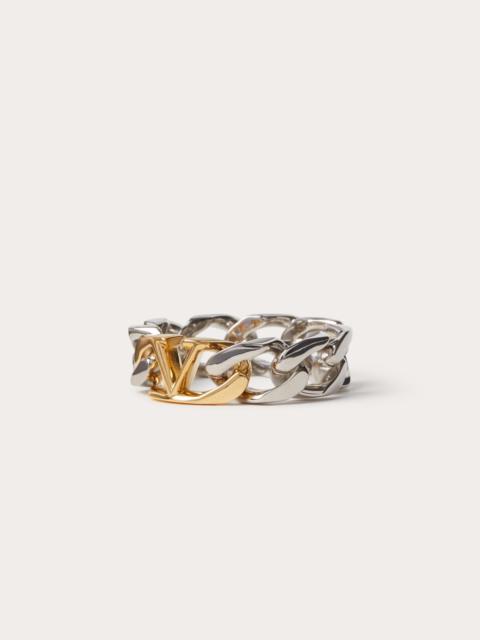 Valentino VLOGO CHAIN METAL RING