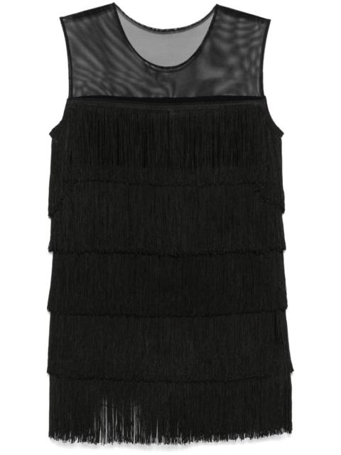 NORMA KAMALI fringed sleeveless mini dress