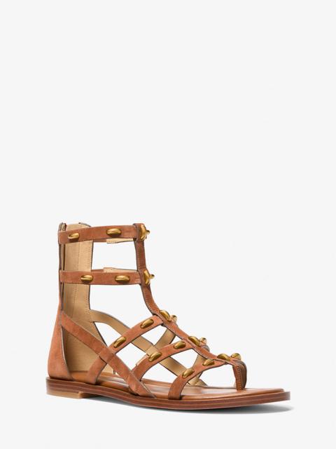 MICHAEL KORS Noa Studded Suede Gladiator Sandal