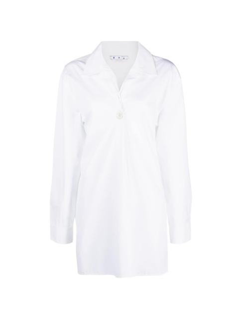 long-sleeve button-fastening shirt