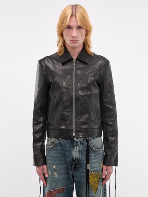 Ann Demeulemeester Ulv Lacing Lamb Zip Jacket