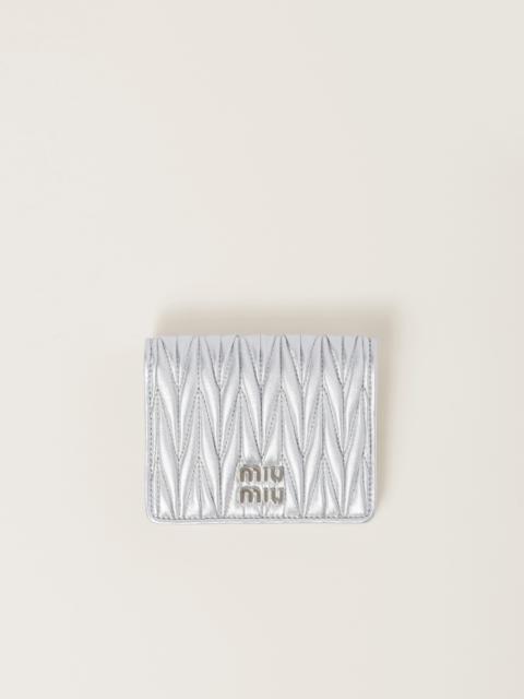 Miu Miu Small matelassé nappa leather wallet