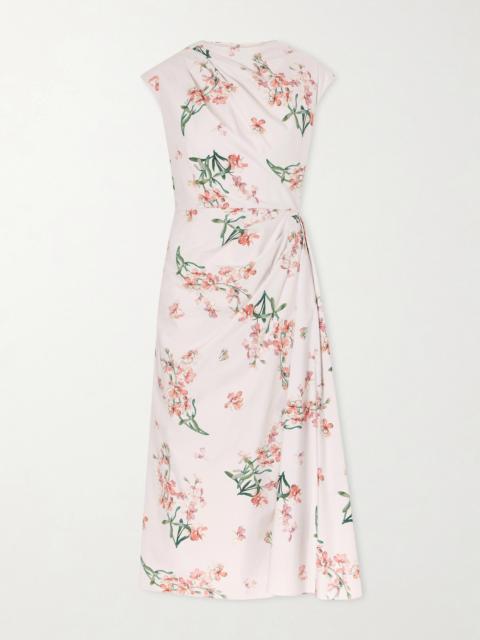 Erdem Floral-print Cotton-poplin Midi Dress