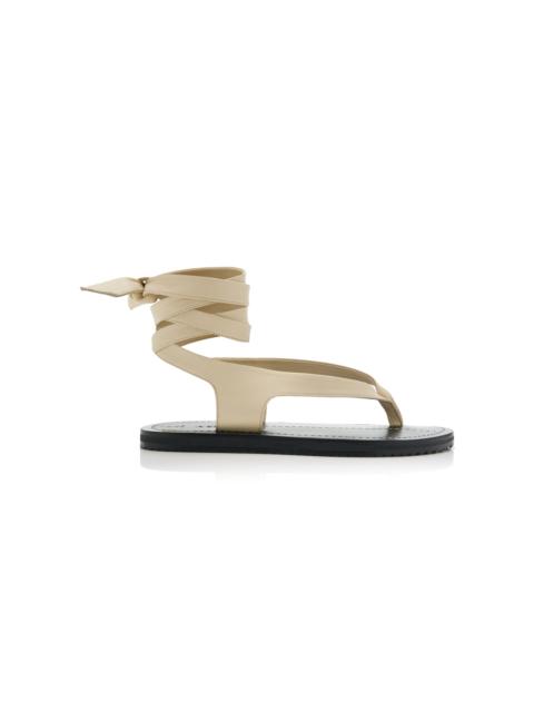 A.EMERY Elmer Lace-Up Leather Sandals white