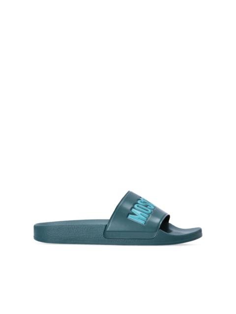Moschino logo-embossed moulded-footbed slides