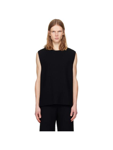 ISSEY MIYAKE Black Rustic Knit Vest
