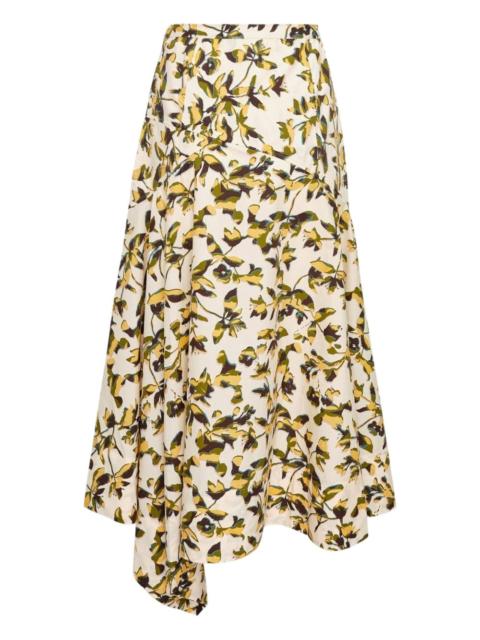 ULLA JOHNSON Annika high-waist asymmetrical skirt