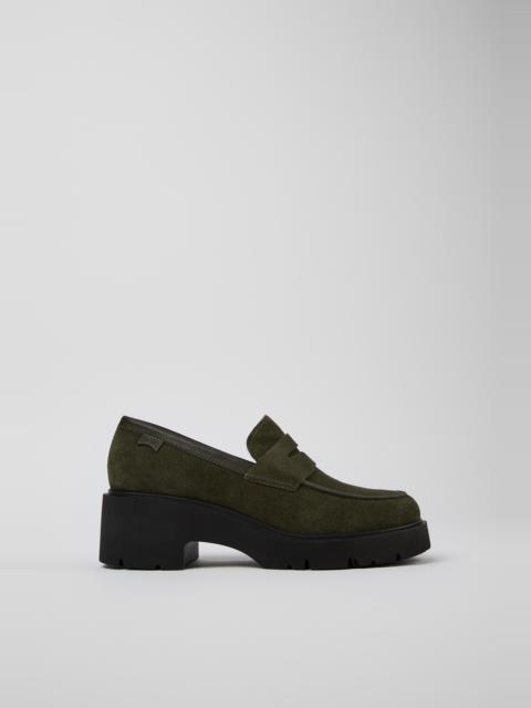 CAMPER Milah Green nubuck loafers for women