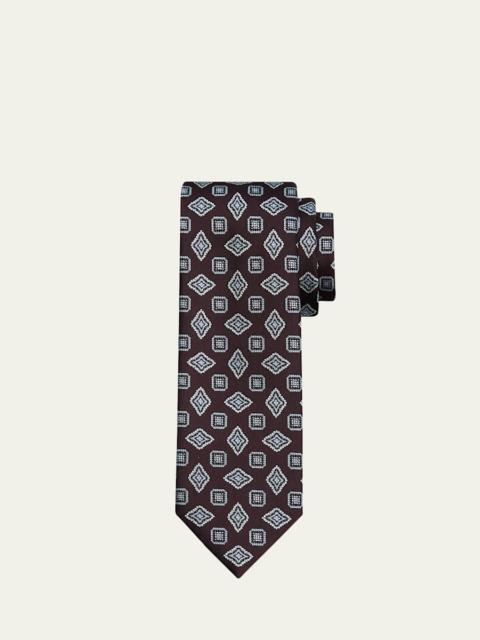 Brioni Men's Medallion Silk Tie