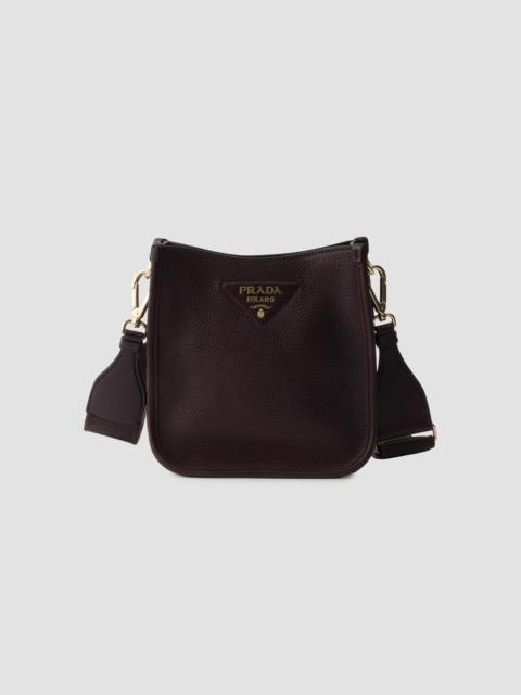 Prada Women's Mini Leather Shoulder Bag - Dark Brown