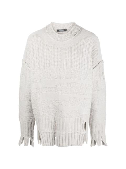 A-COLD-WALL* panelled-texture wool jumper