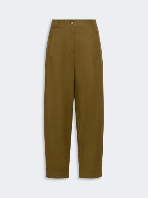 Max Mara ADORNI Stretch cotton canvas trousers - KAKI
