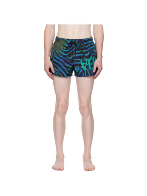 Blue Graphic Swim Shorts
