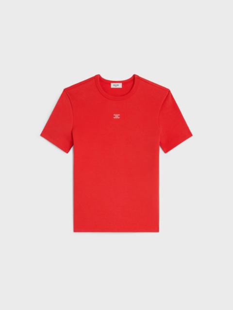 CELINE triomphe t-shirt IN RIBBED COTTON JERSEY