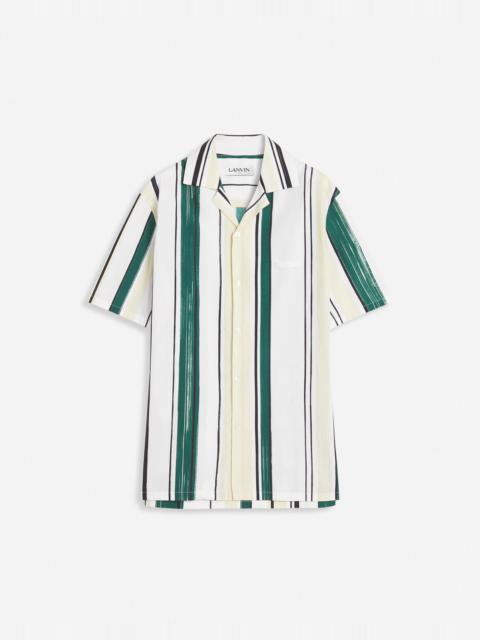 BOWLING SHIRT WITH PRINTED STRIPES