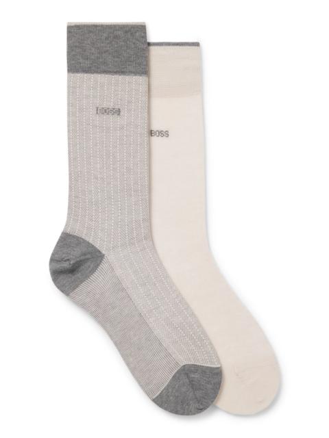 BOSS TWO-PACK OF SOCKS IN MERCERIZED COTTON