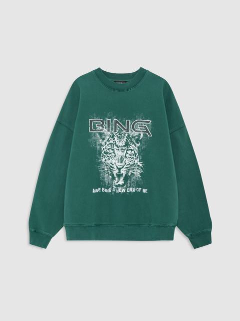 ANINE BING Miles Sweatshirt Leo Muse - Deep Emerald