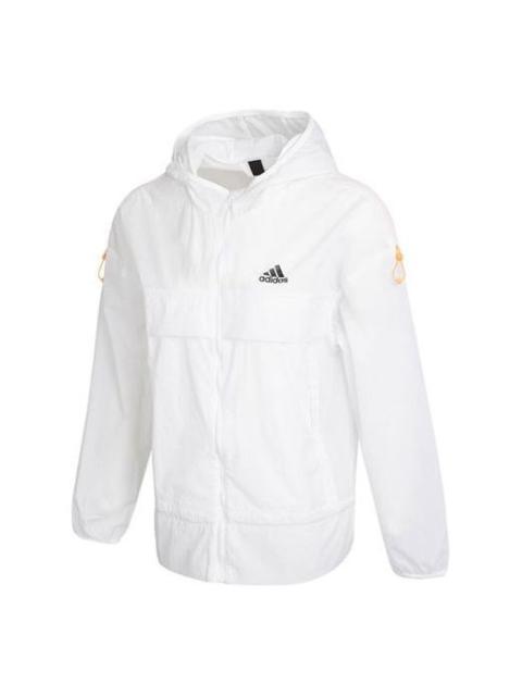 adidas (WMNS) adidas Woven Sports Hooded Jacket White GP0670