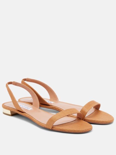 AQUAZZURA So Nude raffia sandals