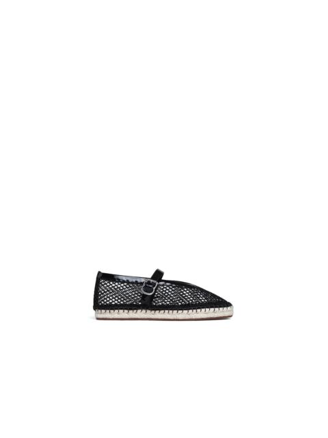 Alaïa ESPADRILLES IN FISHNET AND PATENT LEATHER