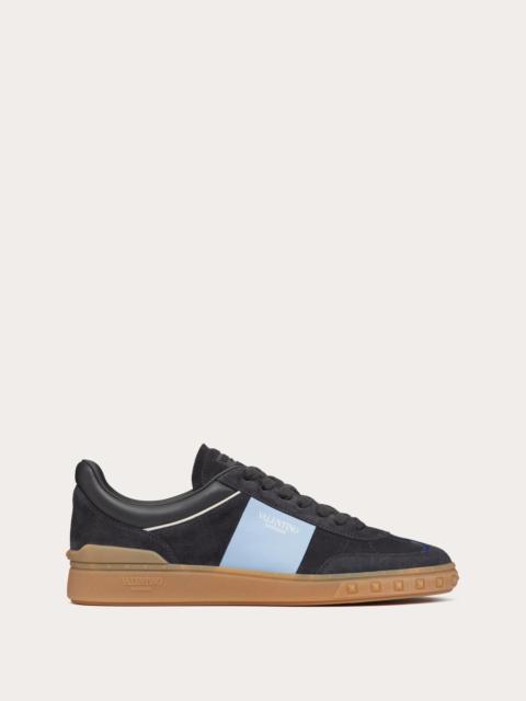Valentino UPVILLAGE LOW TOP SNEAKER IN SPLIT LEATHER AND CALFSKIN NAPPA LEATHER