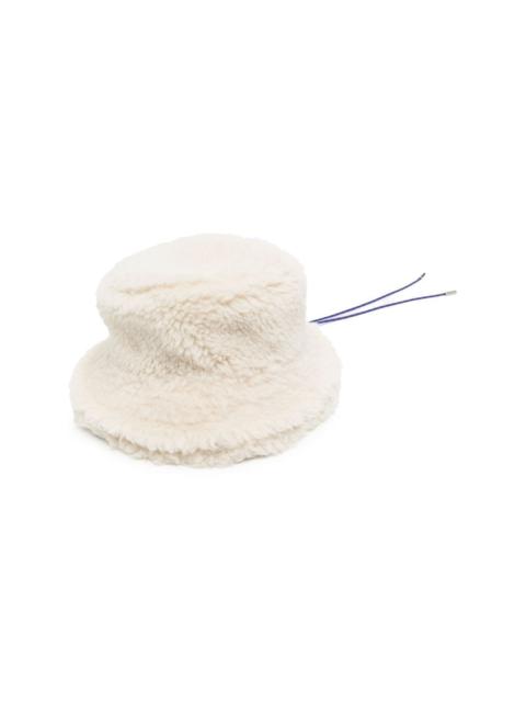 textured wool bucket hat