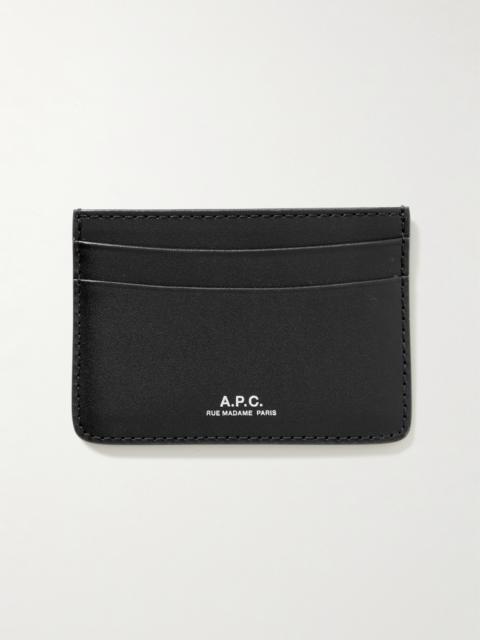 A.P.C. Logo-Debossed Leather Cardholder