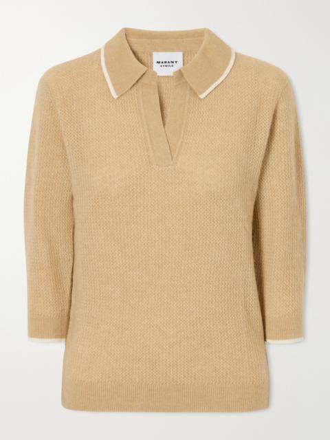 Isabel Marant Étoile Nathalie Ribbed-detail Wool-blend Knitted Polo