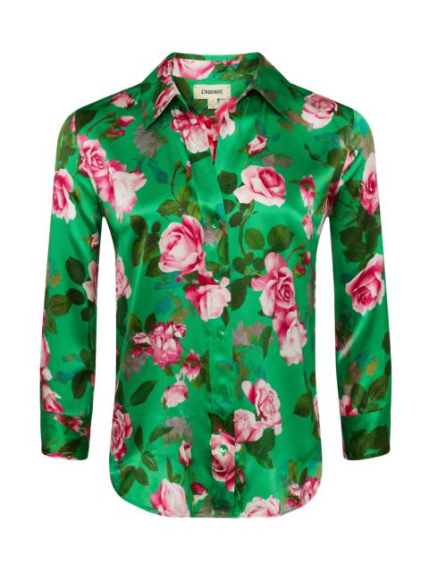 L'AGENCE Dani Silk Blouse
