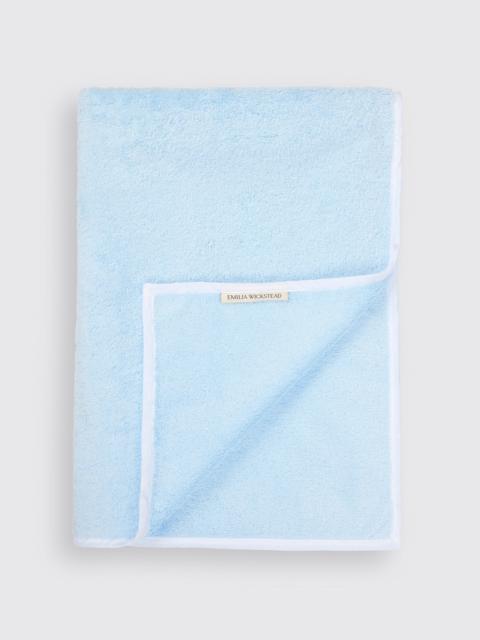 EMILIA WICKSTEAD Tuscany Bath Sheet in Blue & White Spunga Towelling