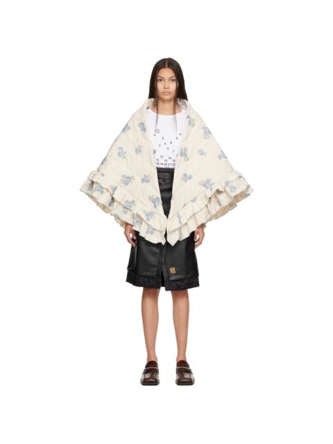Martine Rose Off-White Double Frill Scarf