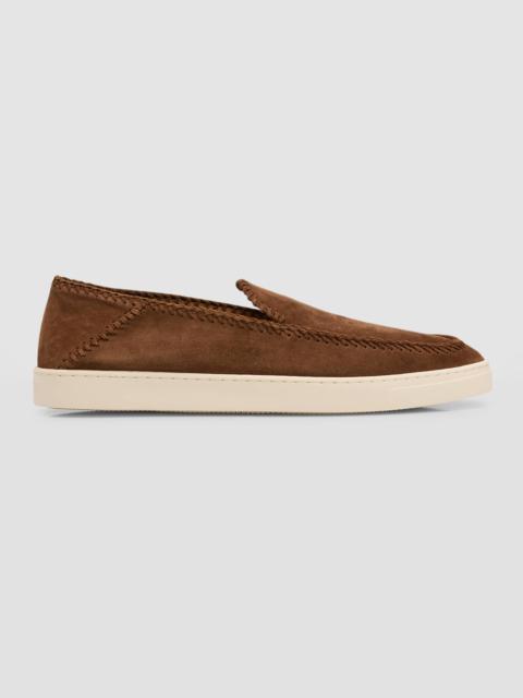 Men's Suede Sneaker-Sole Loafers