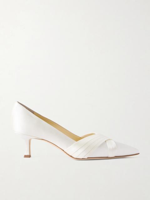 Manolo Blahnik Vieralo Satin Pumps