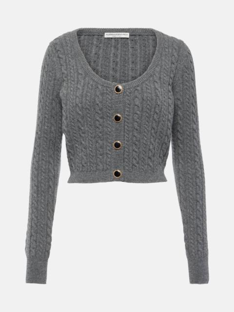 Alessandra Rich Cable-knit wool cardigan