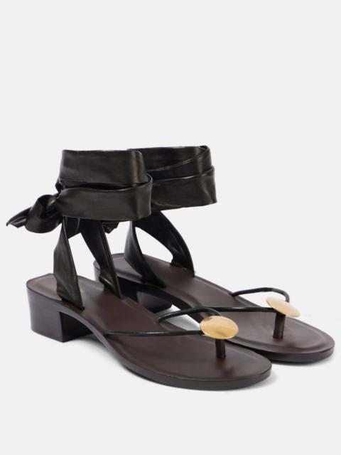 The Row Cord leather thong sandals