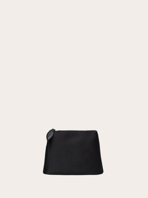 Liffner ZIP CLUTCH BLACK SATIN
