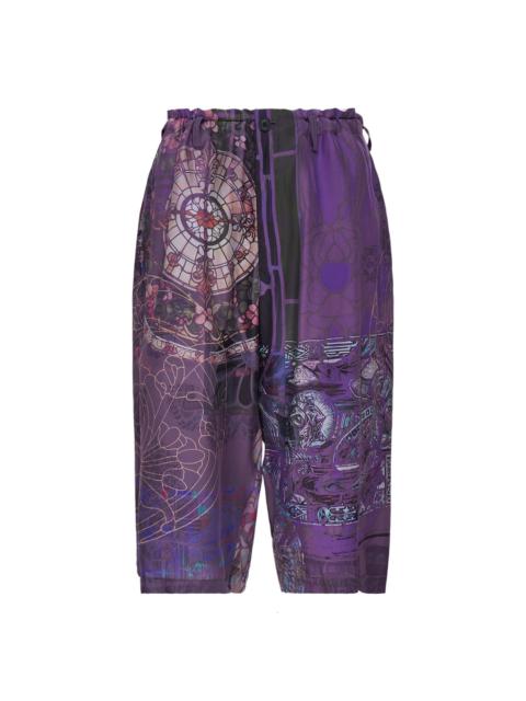 Yohji Yamamoto Purple Printed Pants