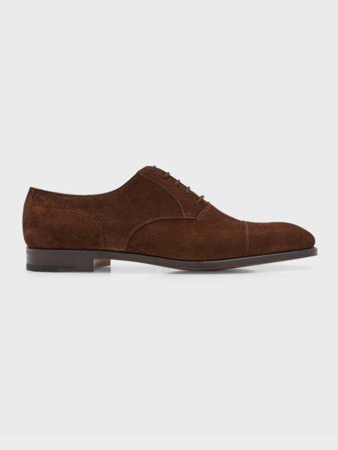 John Lobb Men's Hartland Brogue Suede Oxfords