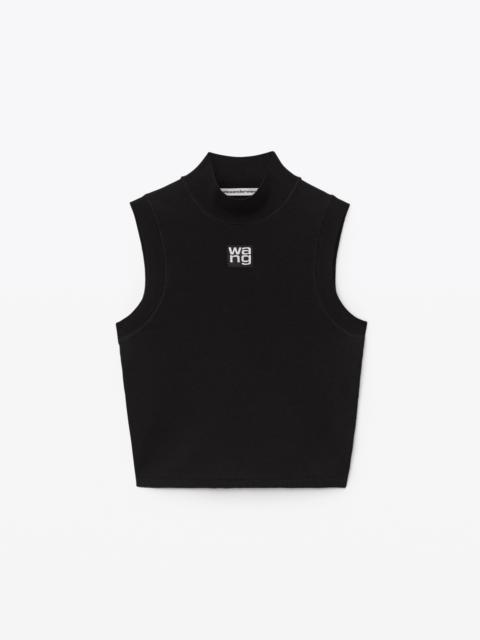 Alexander Wang MOCK NECK TANK IN BODYCON KNIT