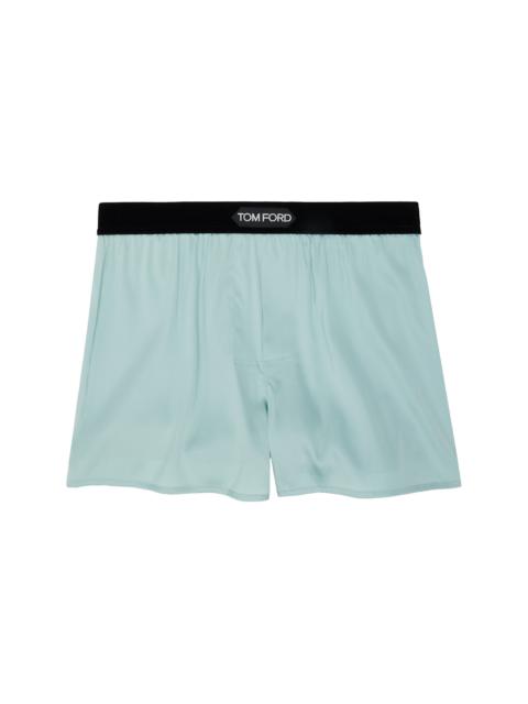 TOM FORD Green Silk Boxers