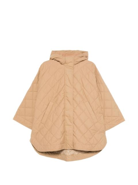Moncler diamond-quilted hooded cape