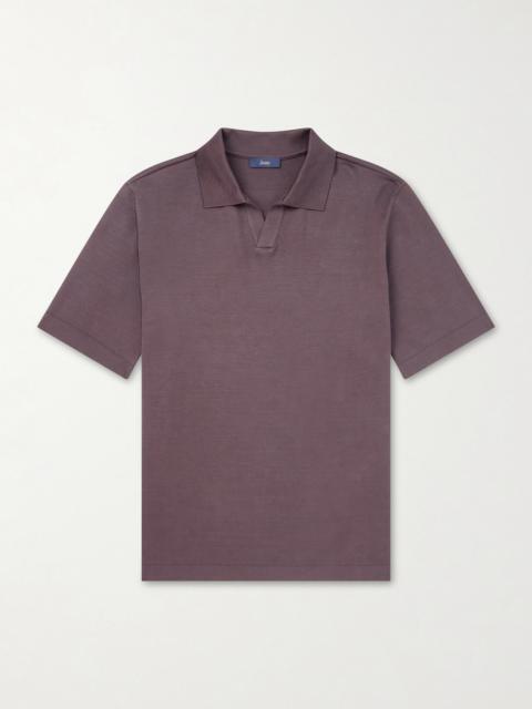 Herno Open-Collar Cotton Polo Shirt