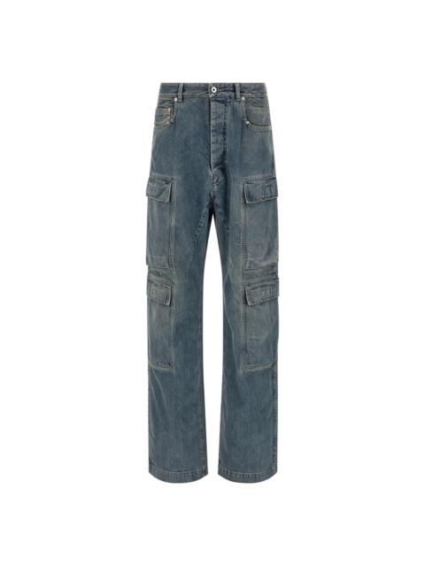 Rick Owens RICK OWENS DRKSHDW Double Cargo Blue Denim Jeans New & Authe