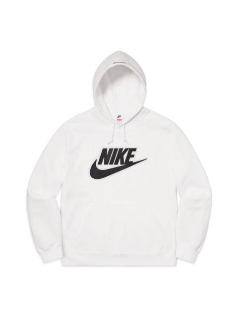 Nike Nike x Supreme Leather Appliqu Hoodie 'White Black' CK6225-100