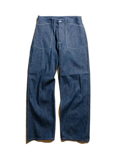 The Real McCoys MP25002 Trousers, Working, Denim, Blue Indigo