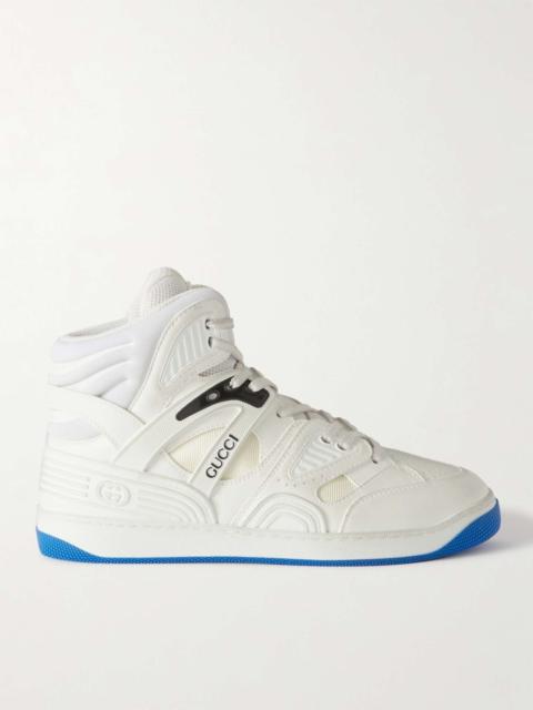 GUCCI Basket Distressed Demetra High-Top Sneakers